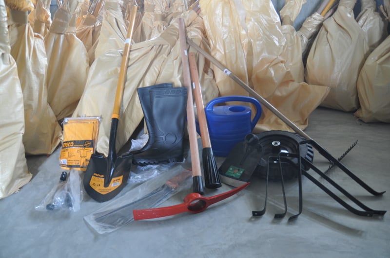 Tools provided to each beneficiary