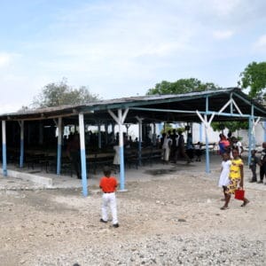 The temporary church of the Salesian parish in Port-au-Prince