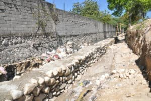 Progress on the new retaining wall