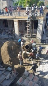 Construction on the Vocational School at Lakou