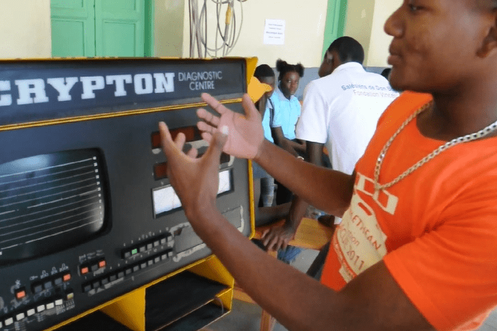 A student of the Automechanics program at Fondation Vincent