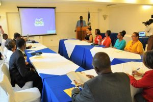 Monsieur Idson Saint-Fleur serves as Master of Ceremonies during the graduation ceremony